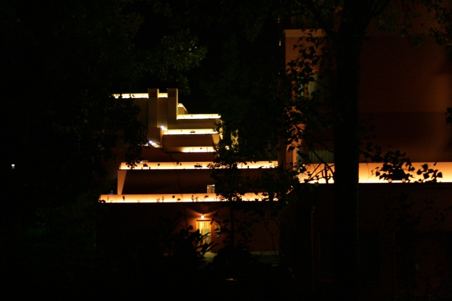 Hotel Santa Fe Marquees at night, 