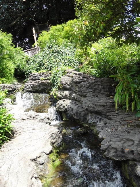 The waterfall at the base of La Cabane des Robinson, 