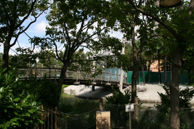 Middle bridge at Adventure Isle, currently under construction / refurbishment