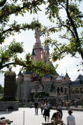 The Castle through leaves