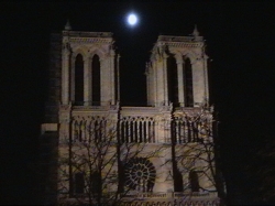Notre Dame and the moon